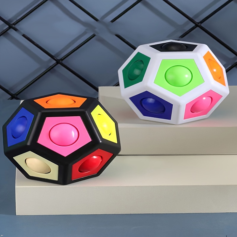 Hexagonal Rainbow Ball Fingertip Decompressing Toy Finger - Temu