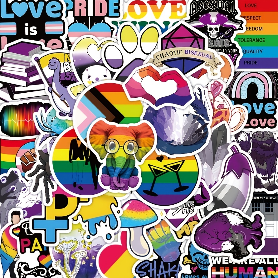 Pride Stickers Lgbtq+ Stickers Gay Stickers Bulk Trans Bi - Temu
