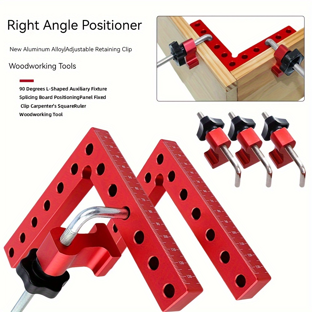 12Pcs Square Right Angle Clamps 90 Degrees Positioning Squares  Woodworking,5.5 x 5.5 Aluminium Alloy L-Type Corner Clamp Woodworking  Carpenter