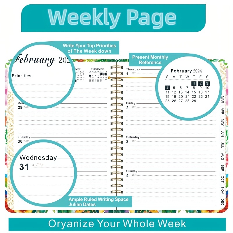 2024 Lined Weekly Planner Printable, 2024 Planner Template, Weekly