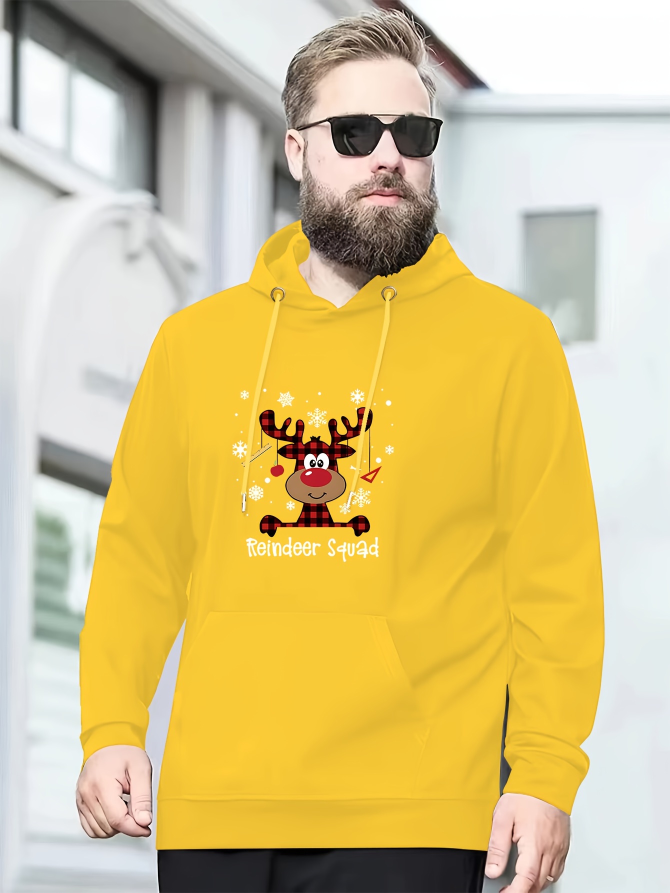 plus size men's christmas print hoodies oversized Temu Oman