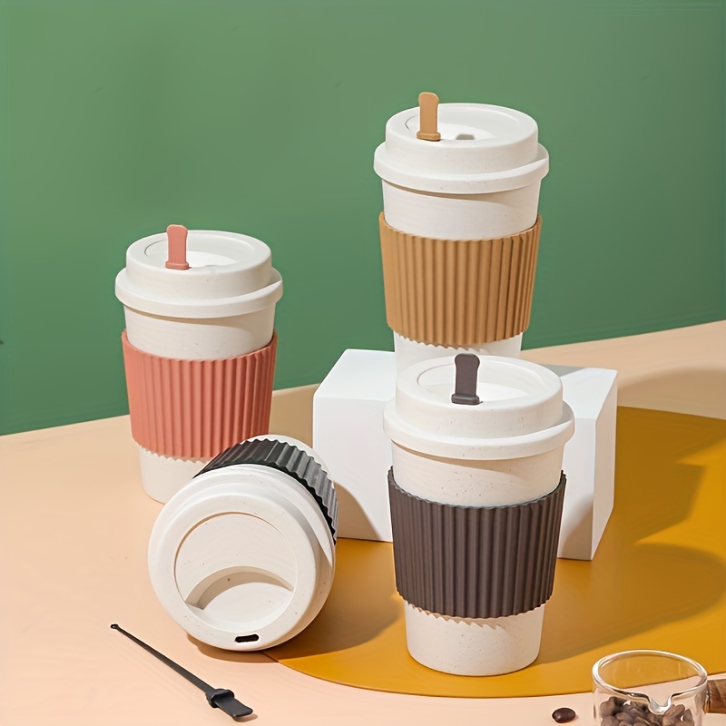 Portable Stainless Steel Coffee Mug, Creative Striped Business Office Mug -  Temu
