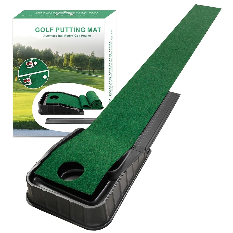 Portable Golf Putting Mat Ball Return Office Temu