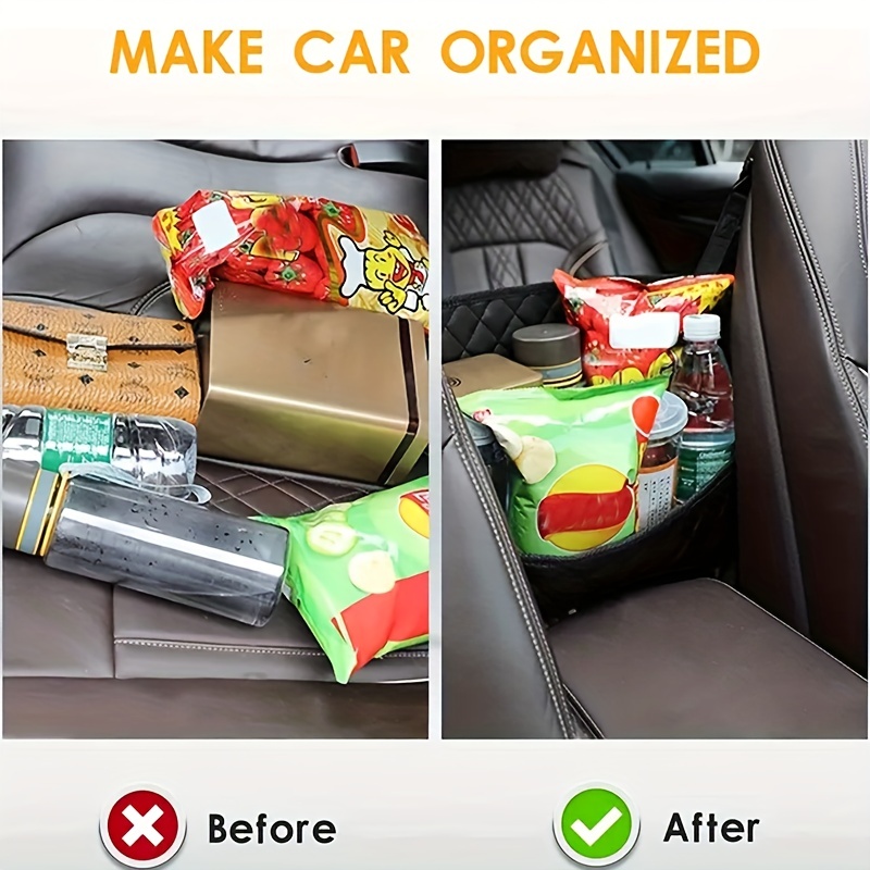 Siège d’auto Fente Gap Rangement Pocket Pu Cuir Poche Auto Intérieur Biens  Organisateur Sièges utiles Sac Espace Saver Accessoires de voiture