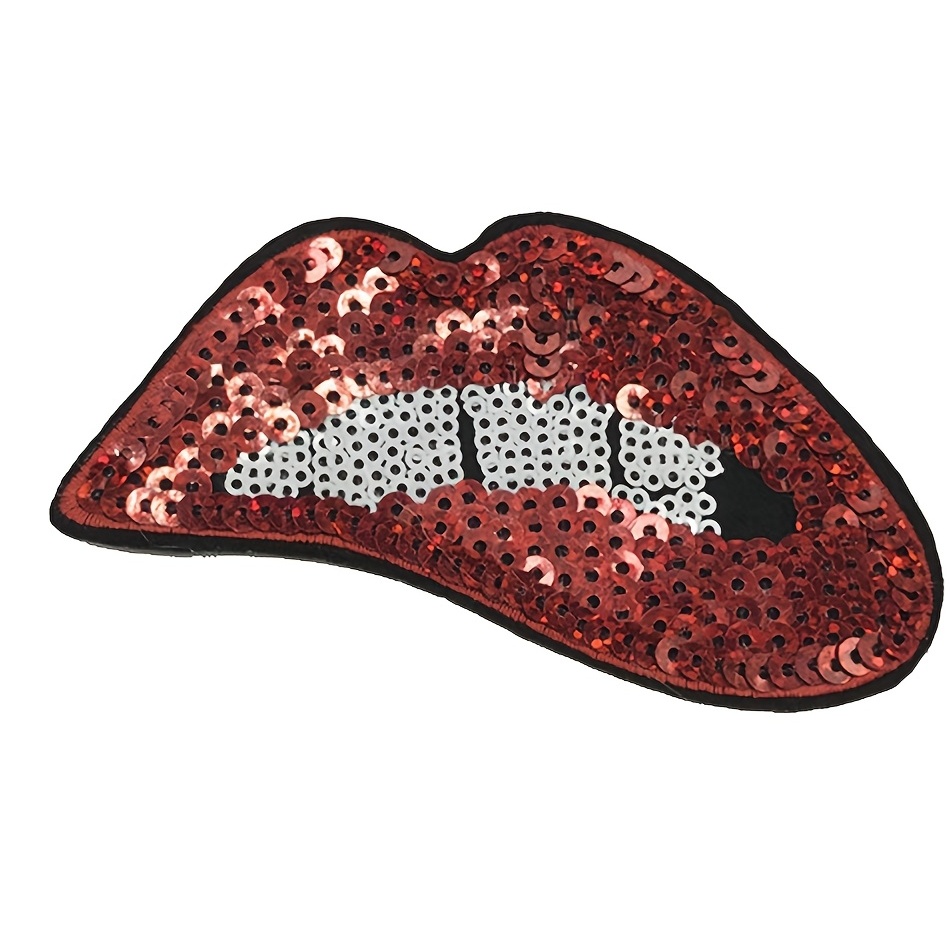 Lip Iron On Patches (30 Piece Set) Mouth Embroidered Applique, DIY Sew On  Clothing, Backpacks, Hats, Jackets