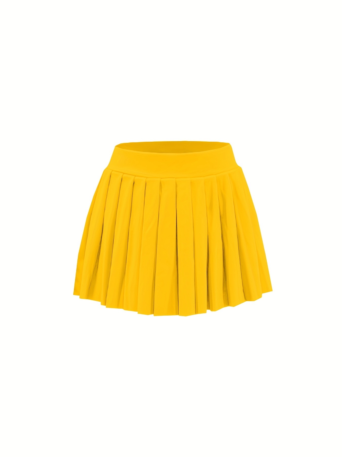 Pleated skirt yellow hotsell