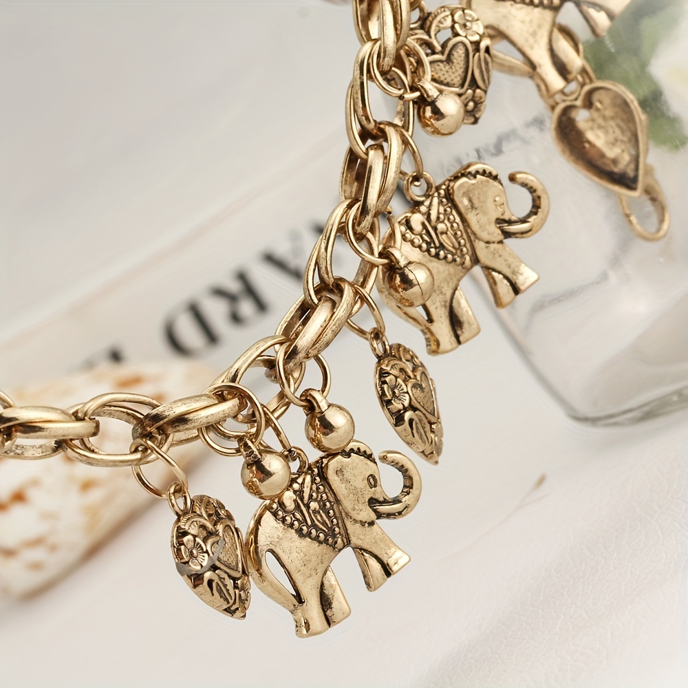 Retro Carved Elephant Delicate Bracelet
