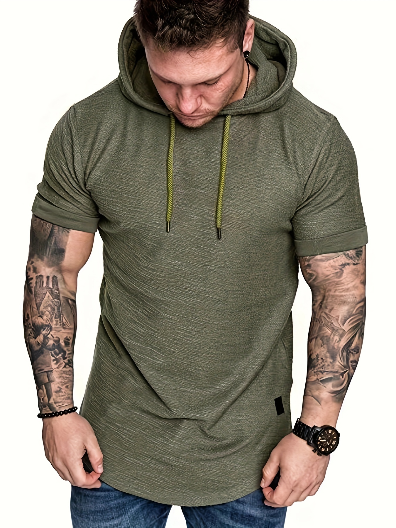 Mens store hooded tees