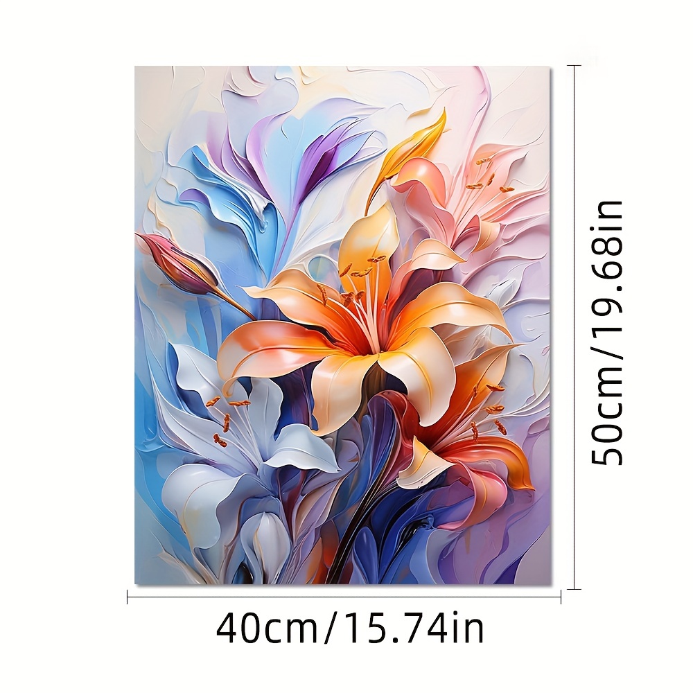  Oil Paint by Number for Adults Beginner Flower Tulip DIY Paint  by Numbers Kits for Kids On Canvas with Brushes and Acrylic for Wall Decor  Artwork Print Poster Hangers Frames Hanging