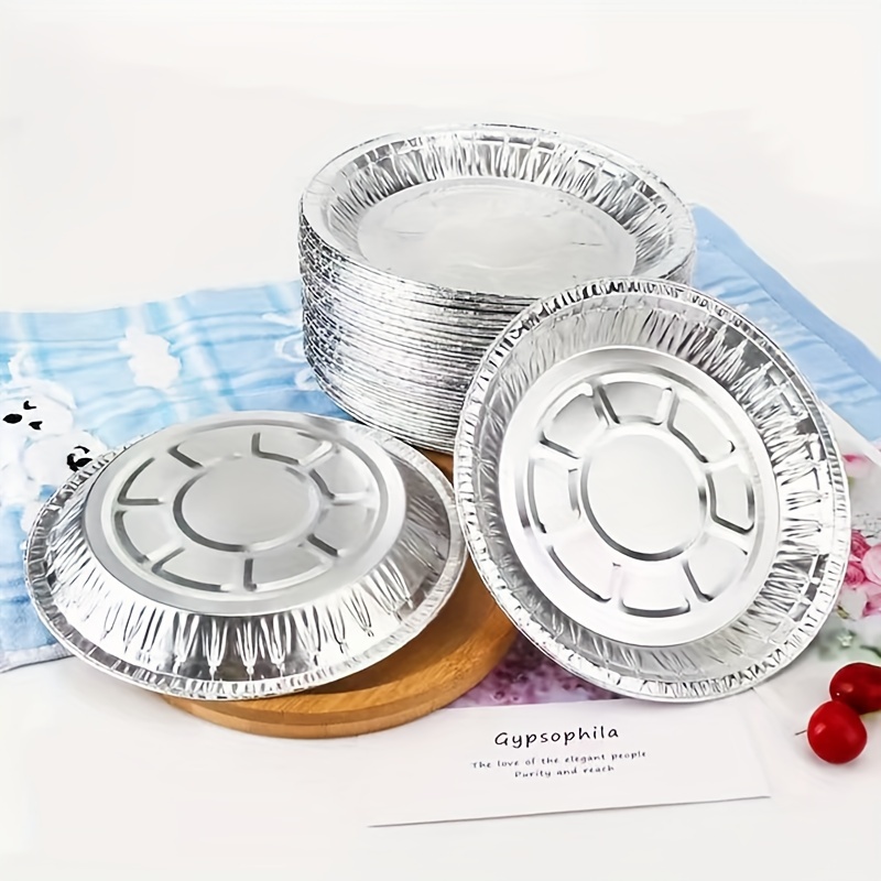 Round Aluminum Foil Frying Pan, Disposable Baking Foil Pans For Pizza Pies,  Baking Tools - Temu