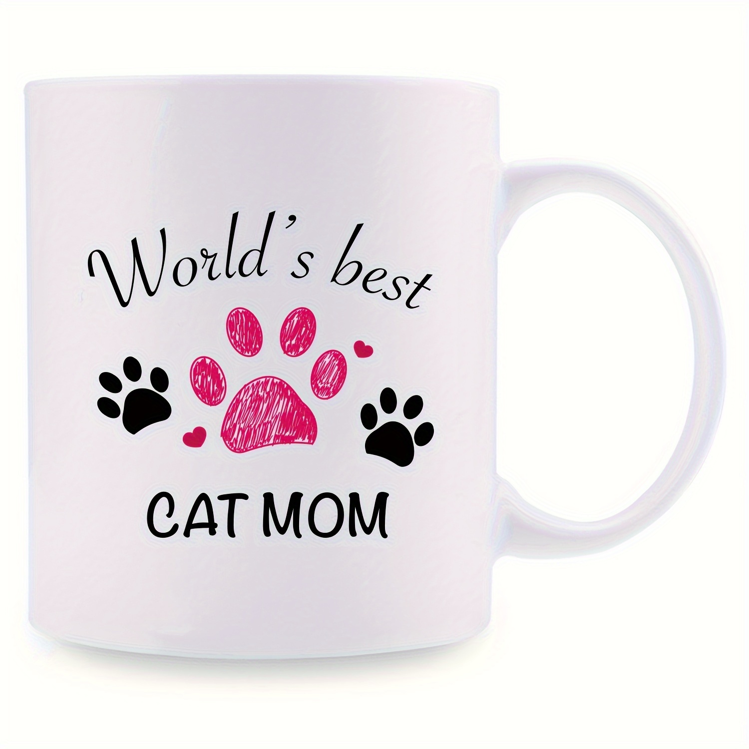 Taza de cerámica con diseño de gatito y gato, para café, té, taza de  cerámica de 11 onzas, soporte para brochas de maquillaje, regalo para  amantes de