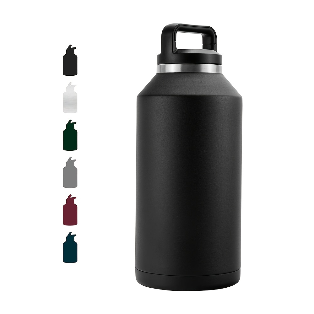 Half Gallon Insulated Water Bottle Jug, 64 Oz Stainless Steel