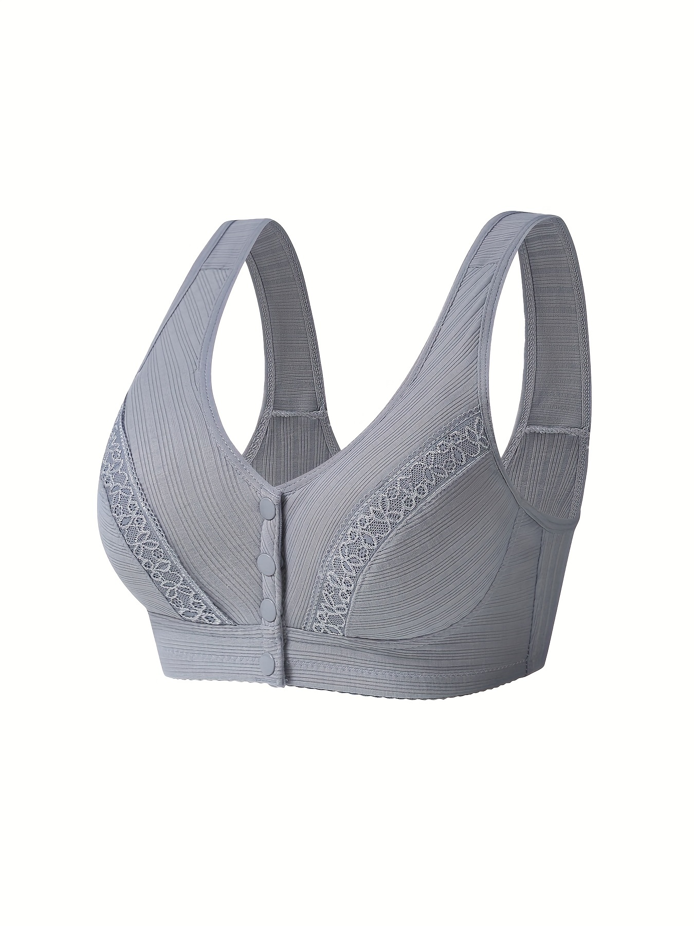 Wireless Cotton Snap Front Bra