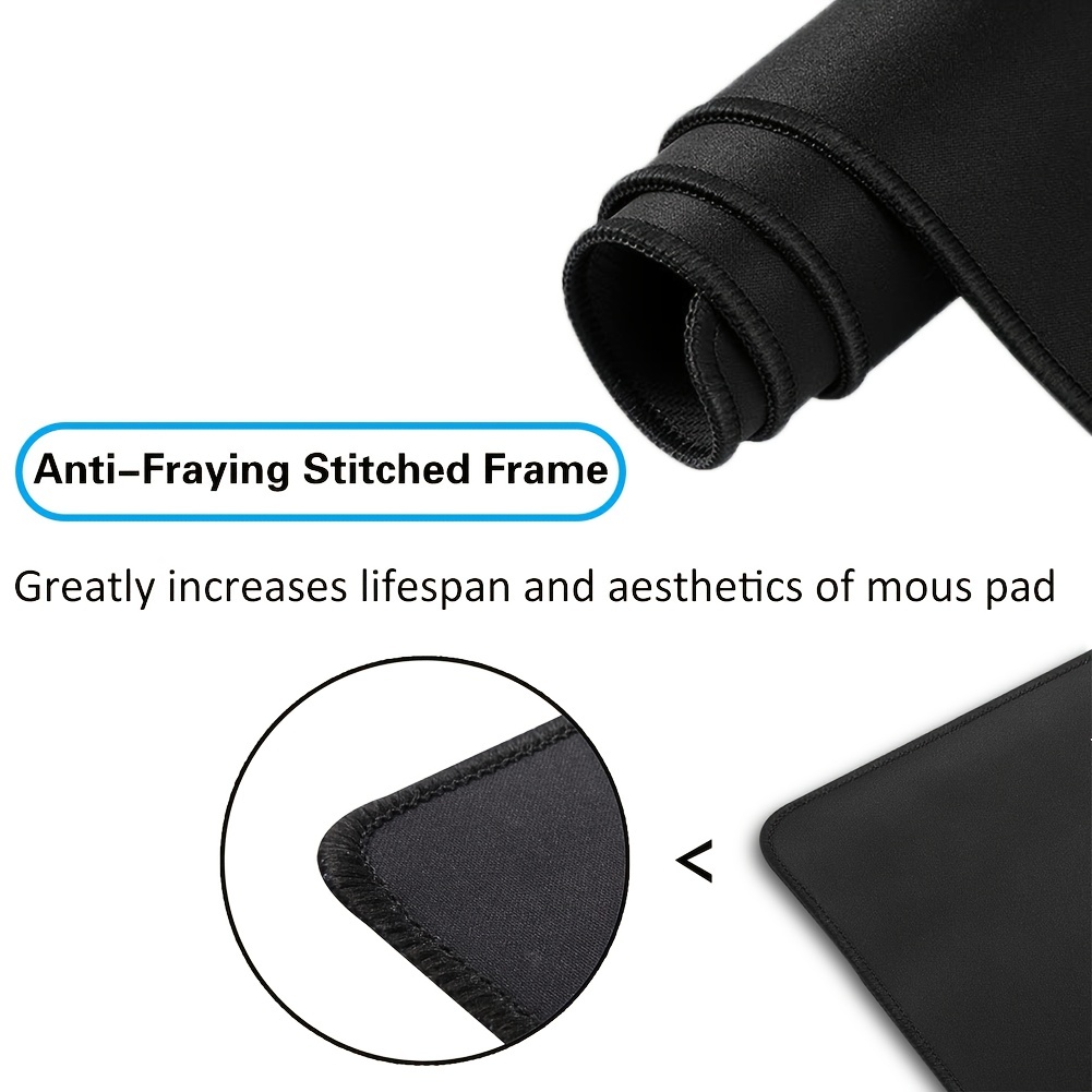 Large Extended Gaming Mouse Pad Mat, Stitched Edges Non-Slip Waterproof  Mousepad 