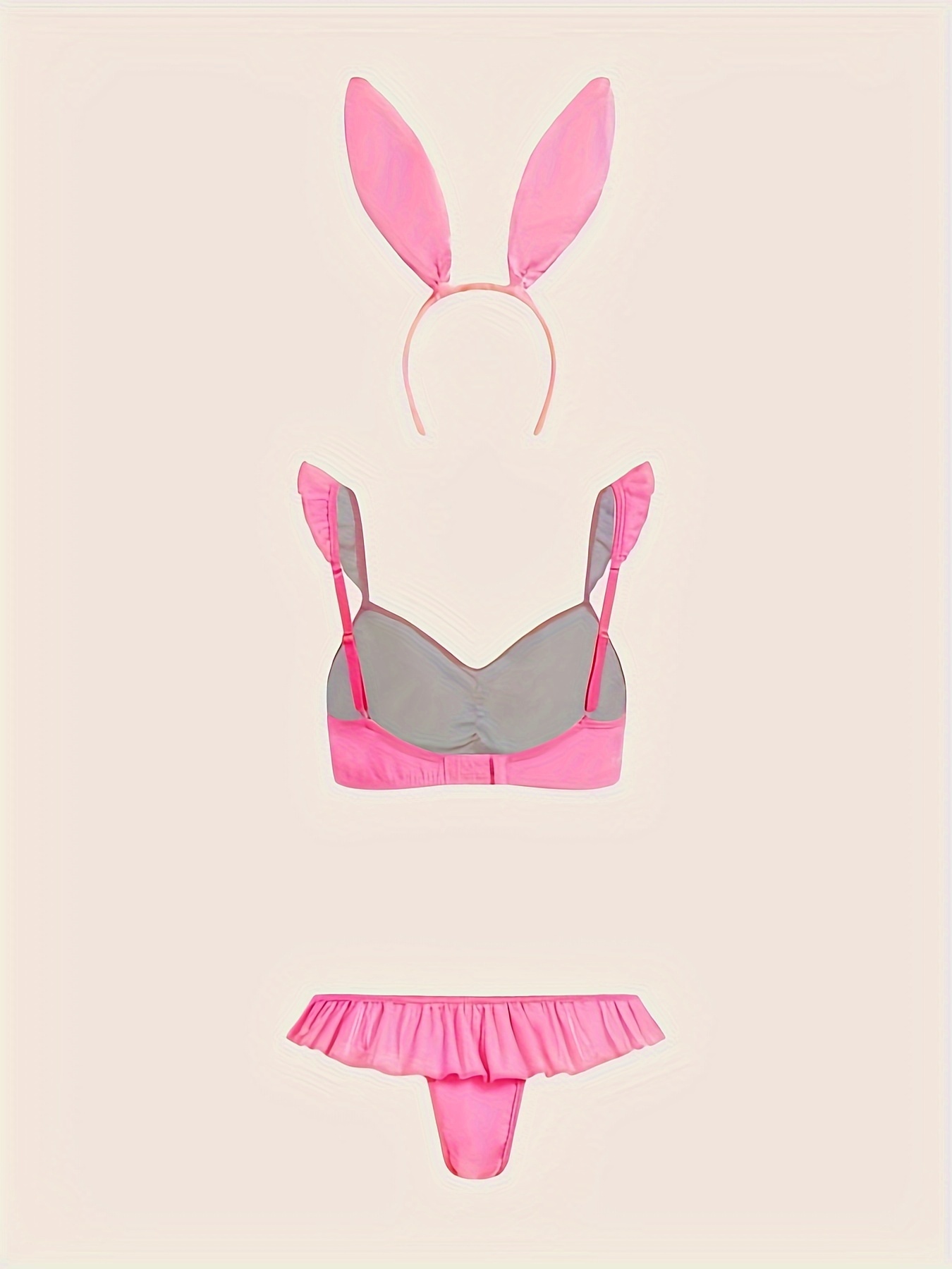 Valentine's Day Naughty Bunny Role play Costumes Set Strappy - Temu