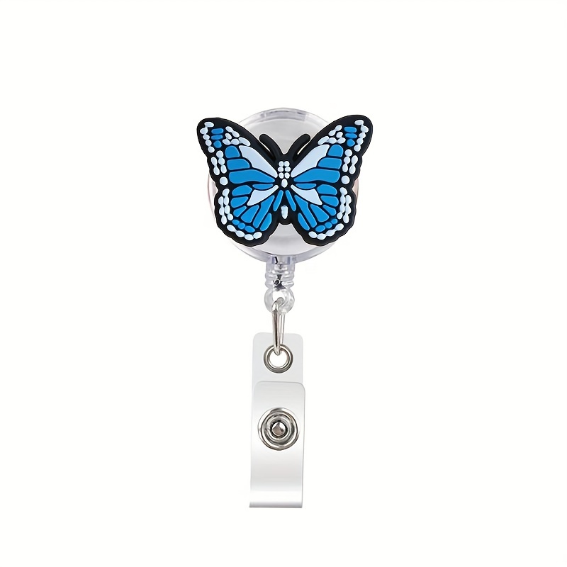 Cute Butterfly Badge Reel: Retractable Decorative Id Card - Temu Australia