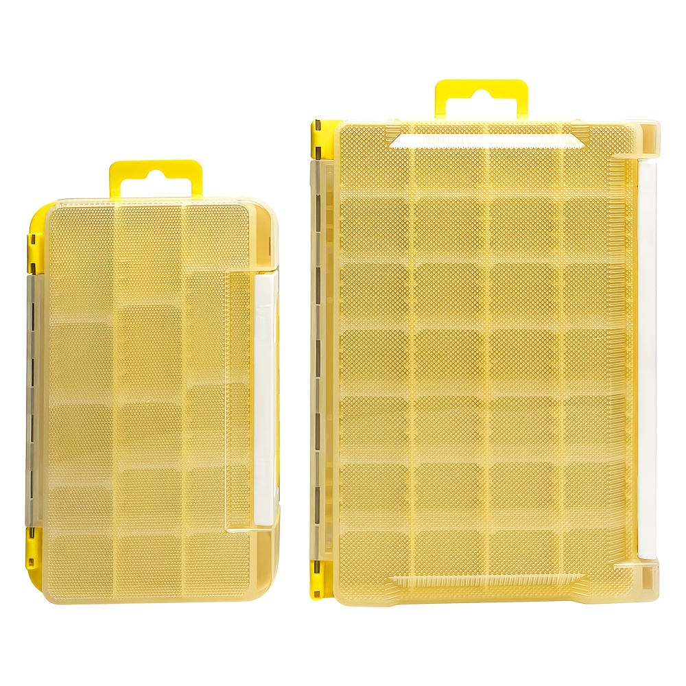 Portable Tool Storage Box With Grids Handles Plastic Screw - Temu