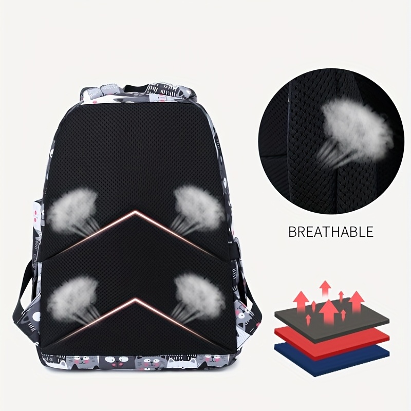 Kids Kitten Backpack with USB Charging Port - 3pc Set