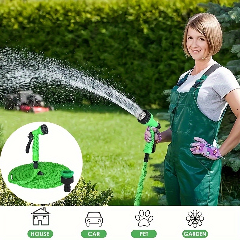 Tuyau d'arrosage tuyau d'eau flexible extensible pour lavage de voiture,  irrigation de jardin 30M