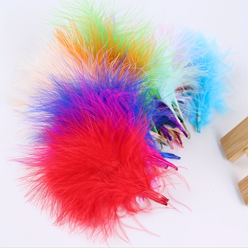 20Pcs Turkey Marabou Feathers Fluffy Plume Crafts Fake Handicraft  Decorations