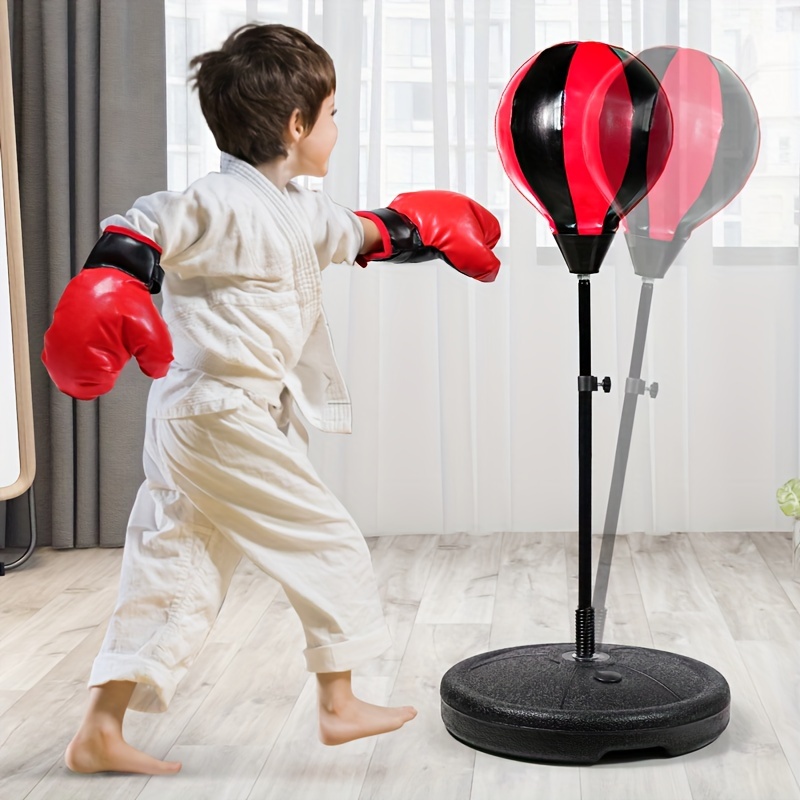  YE Saco de boxeo para niños de 4, 5, 6, 7, 8 años, guantes  de boxeo y soporte, juego de bolsa de boxeo ajustable en altura para niños,  regalo ideal de