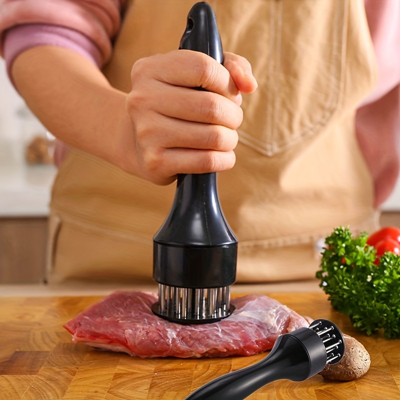 Stainless Steel Meat Tenderizer Needle & Hammer For Steak, Pork