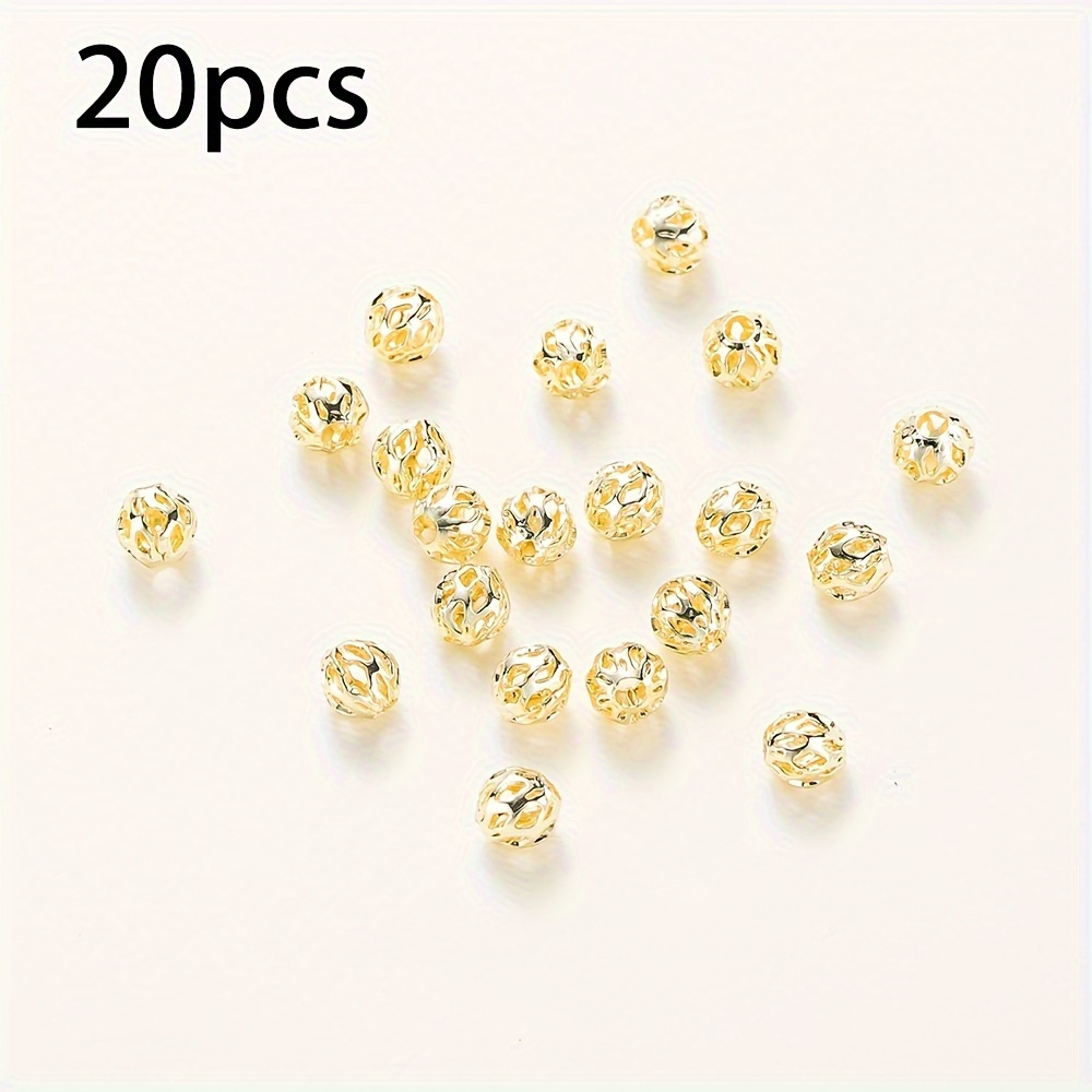 Hollow Out Balls For Making Bracelet Necklace Loose Beads - Temu