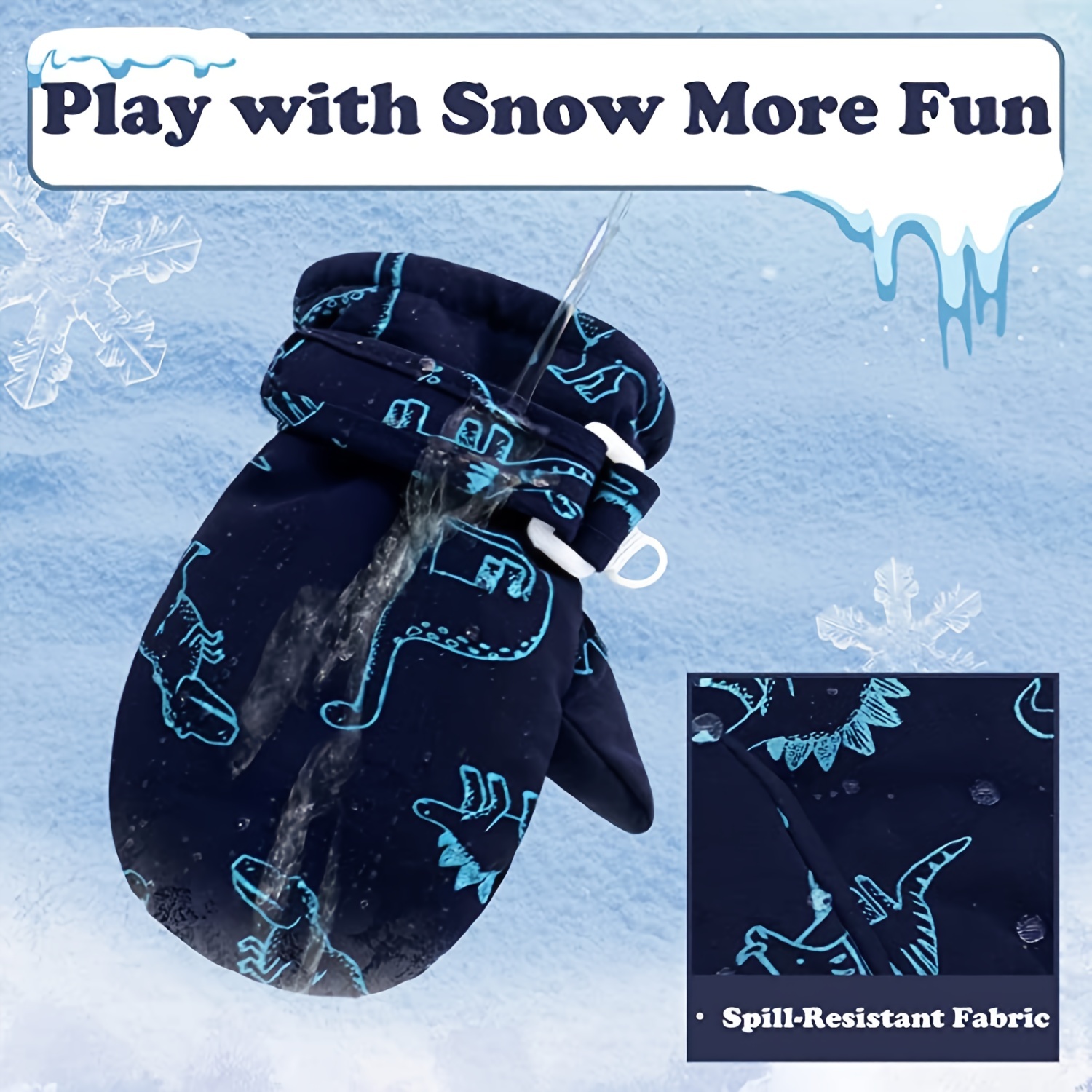 Guantes de invierno suaves para niños pequeños, manoplas a prueba de agua,  guantes de dibujos animados de nieve para niños pequeños, tapones de nieve  para bebés - AliExpress