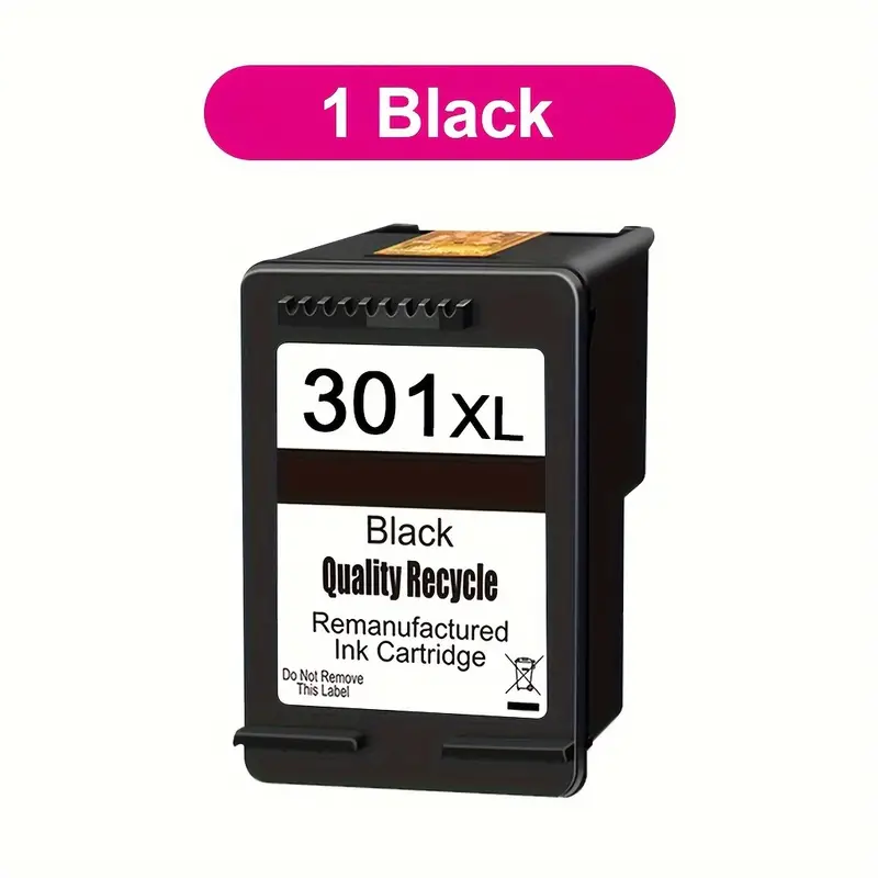 1 cartouche d'encre compatible HP 301 Noir pour imprimante HP