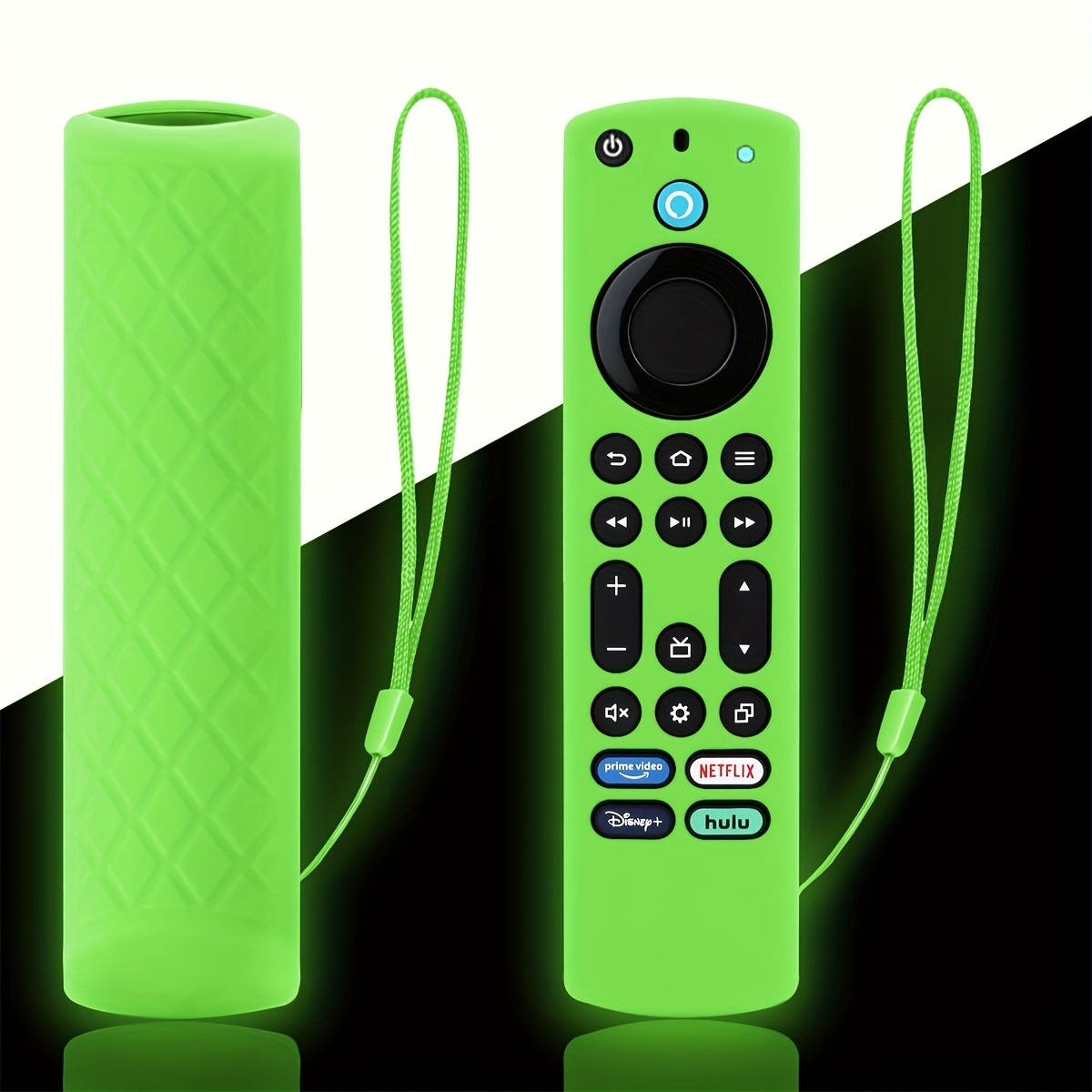 Firestick - Funda para mando a distancia de TV Firestickremote que brilla  en la oscuridad, color verde