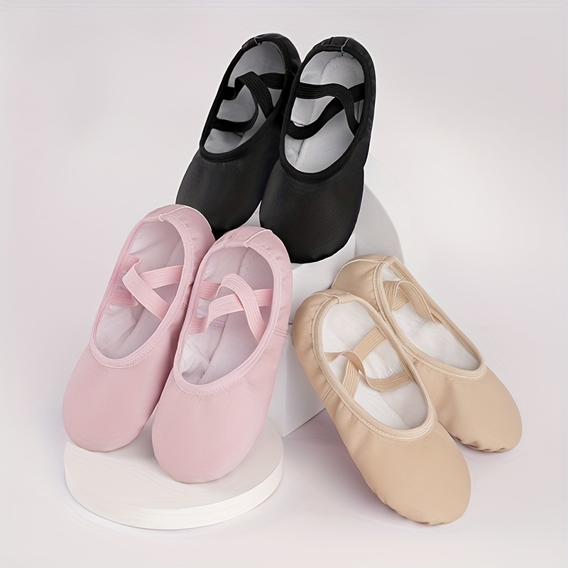 Zapatos Ballet Niñas Pequeñas Suela Piel Vaca Zapatillas - Temu Chile