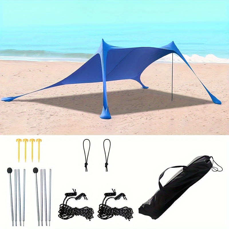 Parasol de playa, toldo de playa, tienda de campaña, refugio solar