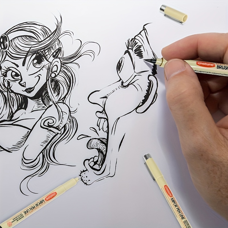 Drawing Pens 12-Pack, Art Pens Anime Pens Sketch Pens Precision Multiliner Pens Ink Pens Calligraphy Pens Design Pens Office School Supplies Drawing