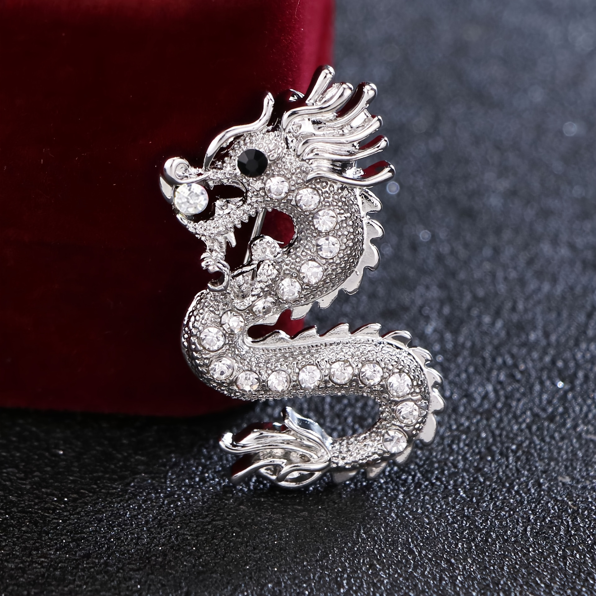 Silver on sale dragon brooch