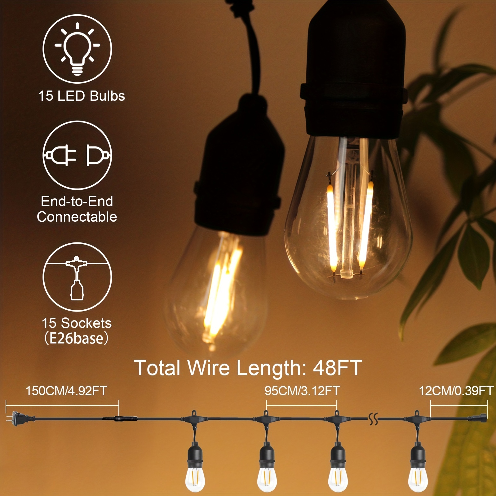 Guirlande Lumineuse Extérieure - Guirlande Lumineuse LED - 15