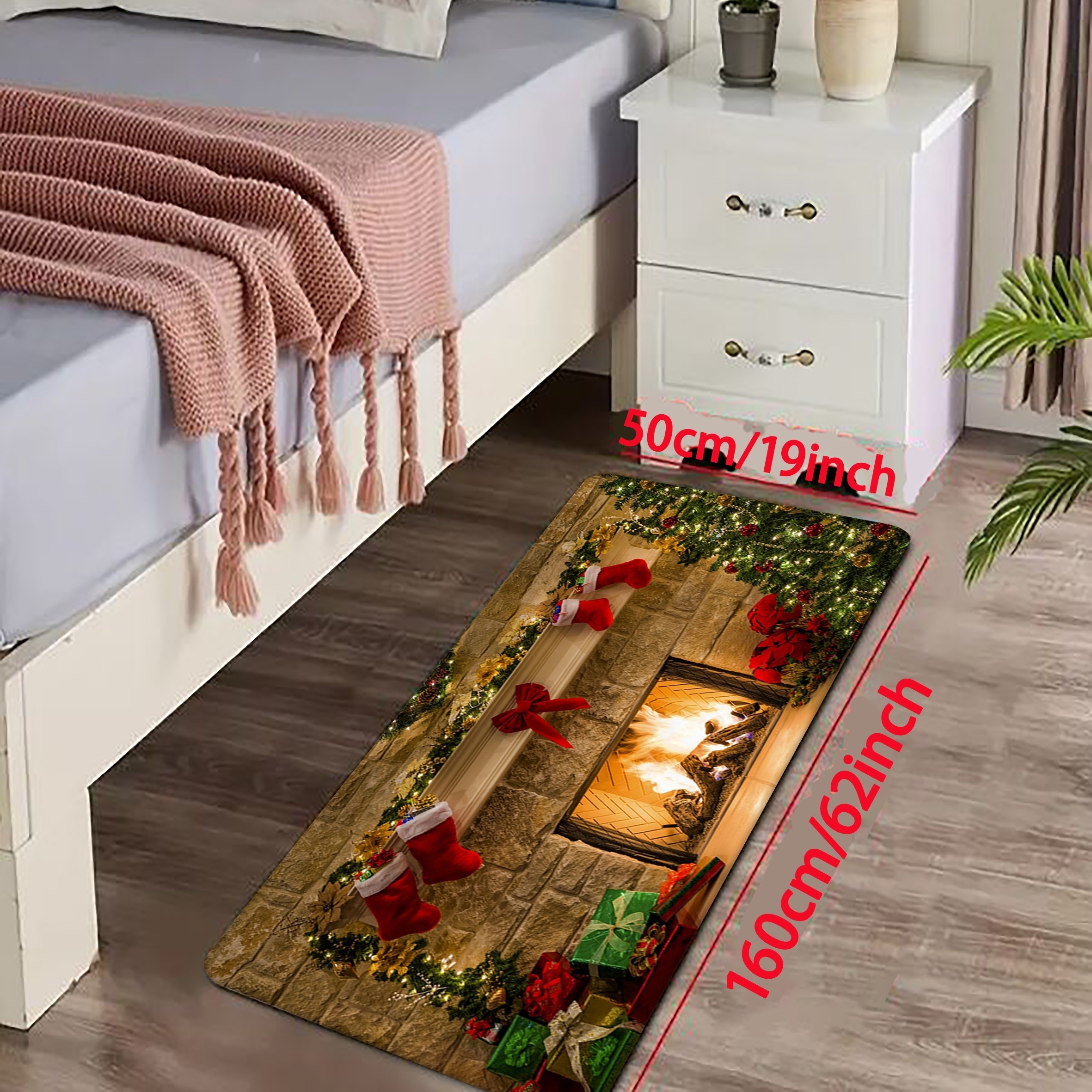 Soft Microfiber Rugs for Bedside Bedroom Hallway Rugs Non-Slip Washable  Indoor Kitchen Floor Home Decor Carpet