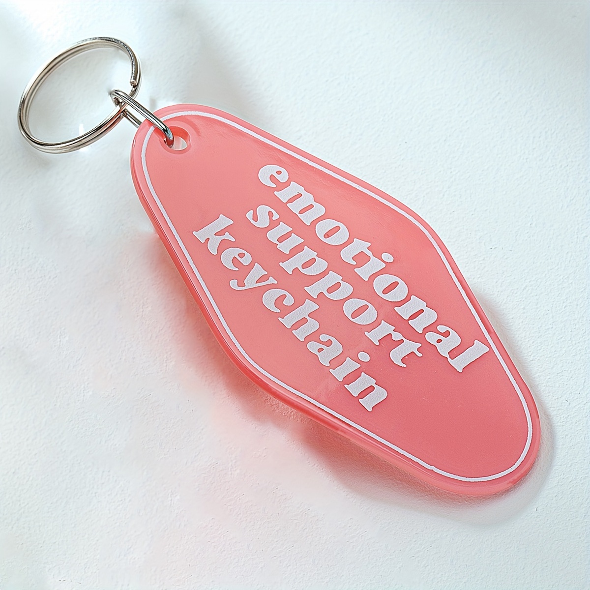 Healthmerch Pink Motel Keychain Tag