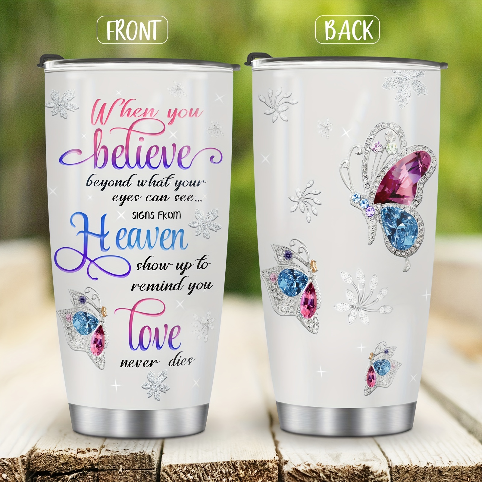 Jewelry Butterfly Stainless Steel Insulated Tumbler For Her - Temu