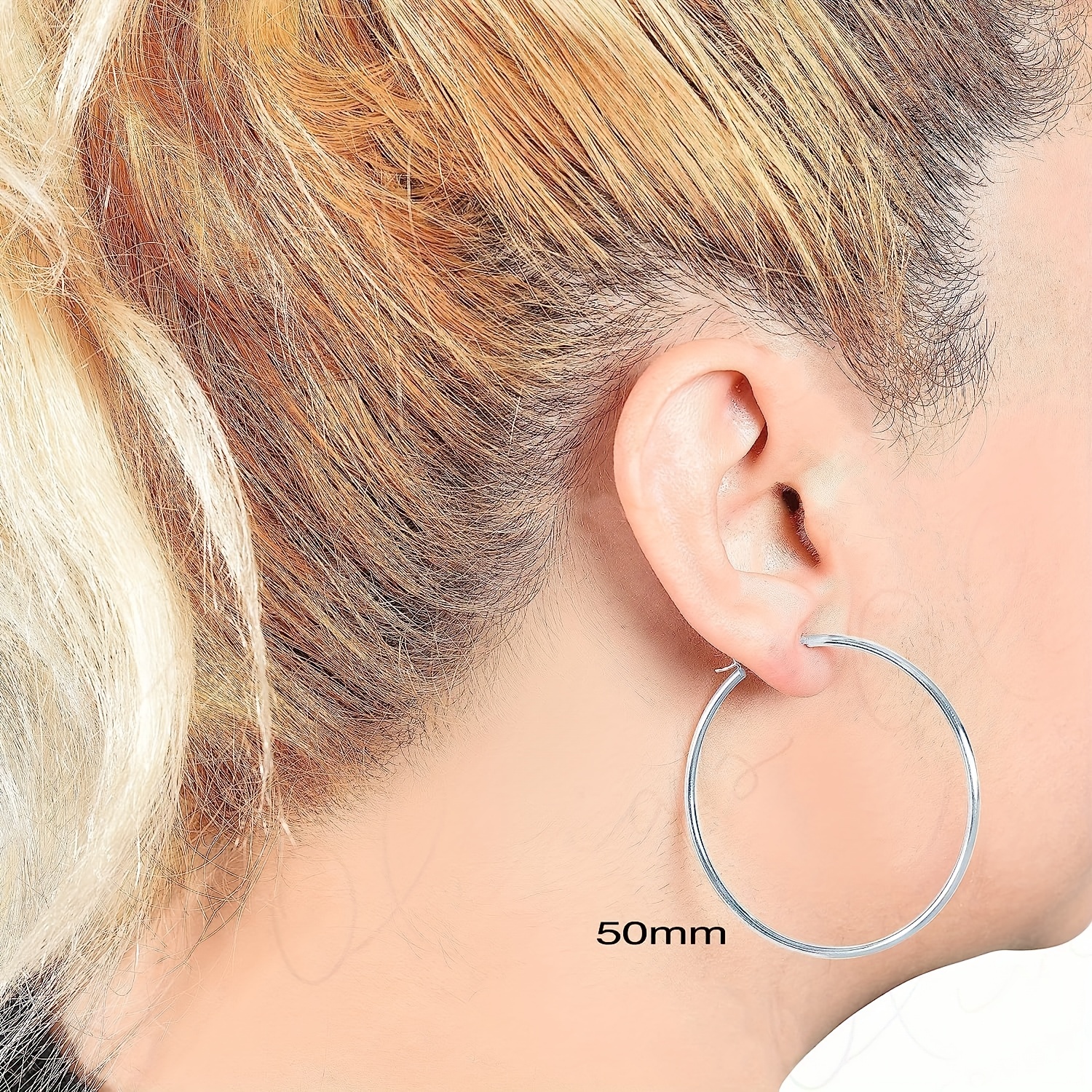 S925 Sterling Silver Minimalist Hoop Earrings For Girls For Daily