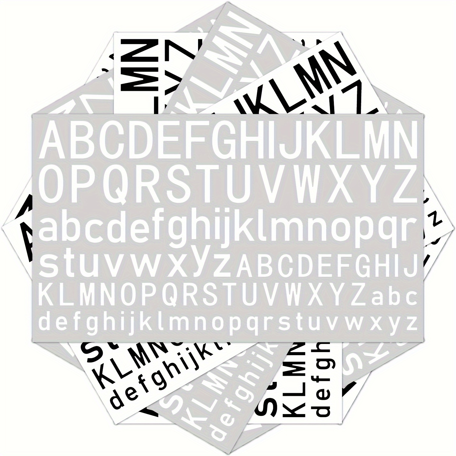 Lettere Adesive Grandi 5 cm Colorate Impermeabile Alfabeto e