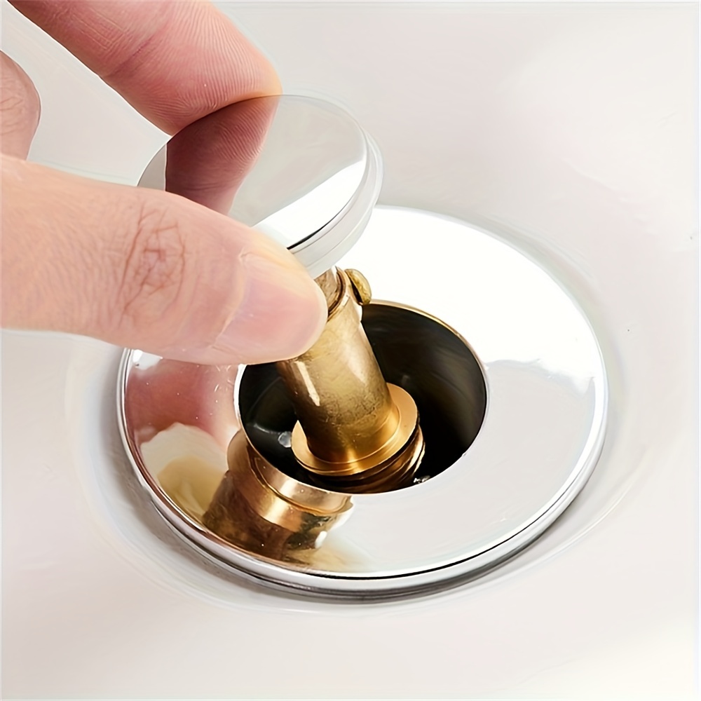 Tapón de drenaje para lavabo de baño, filtro universal de acero inoxidable  para lavabo de 1.02 a 1.65 pulgadas, colador de fregadero cromado