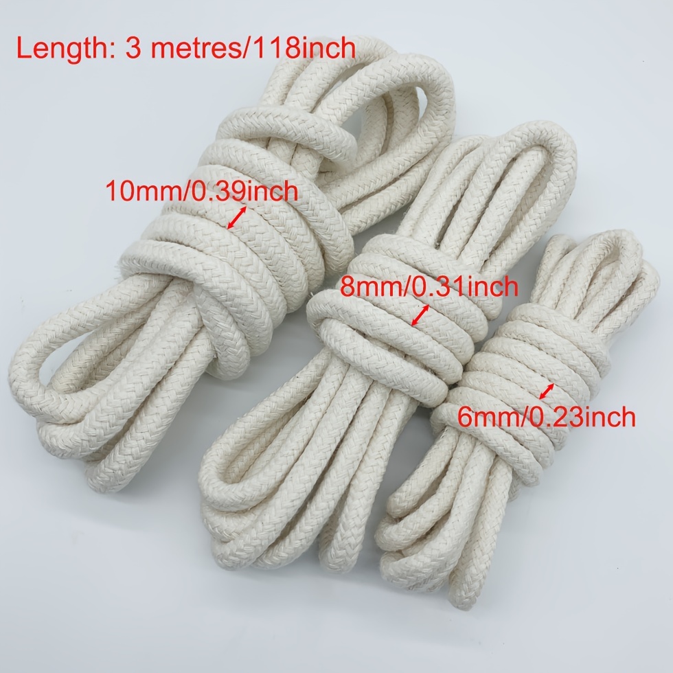 Cotton Rope Natural White Cotton Rope Thick Rope Decorative - Temu Mexico