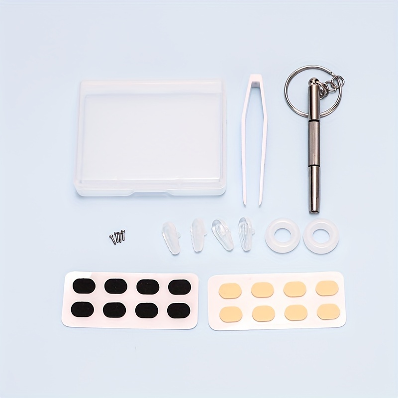 Kit de reparación de anteojos, 1000 tornillos para anteojos y 6  destornilladores pinzas para anteojos, lentes de sol, reloj y reparación de  gafas : Salud y Hogar 