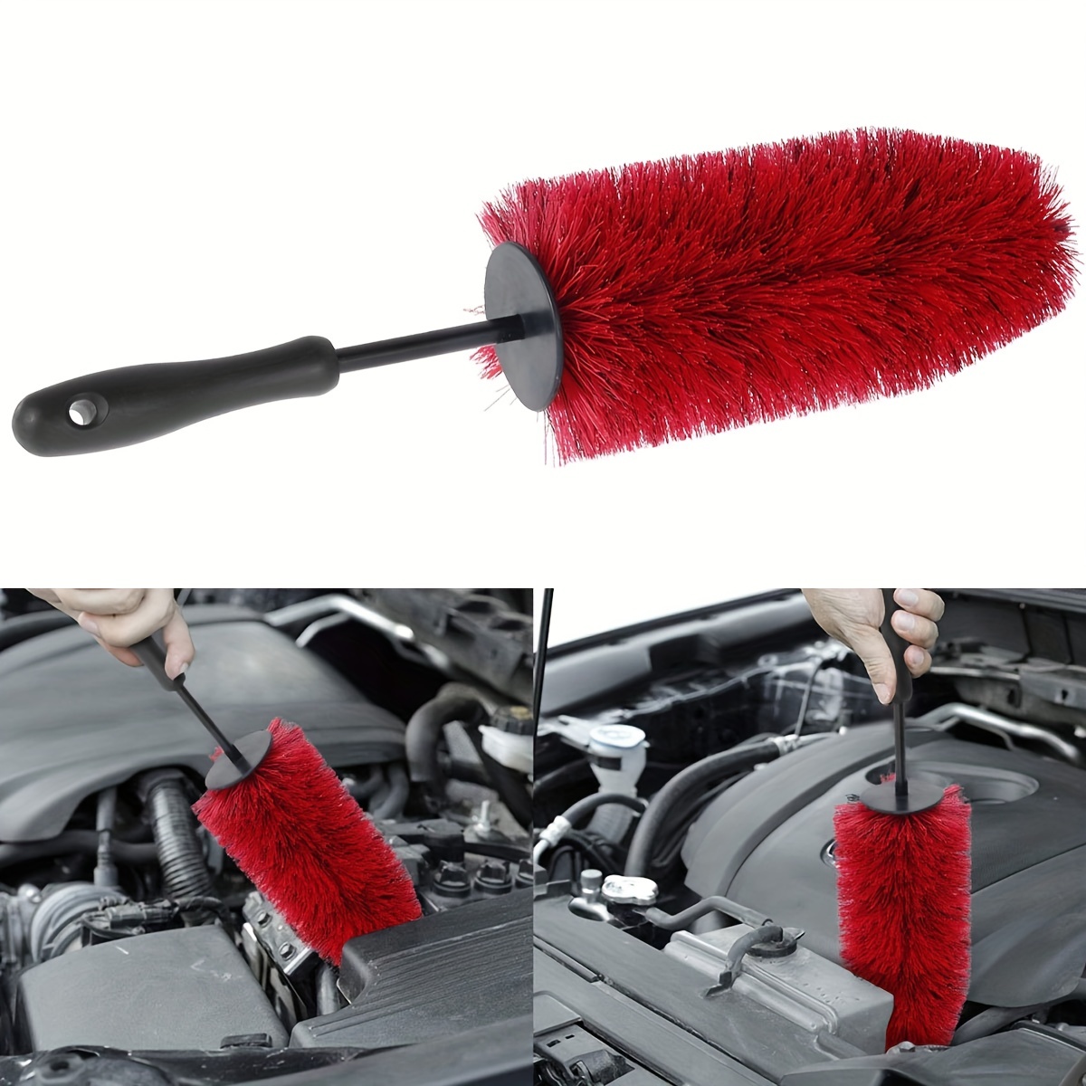 Detailing & Wire Brush Kit 10Pcs Long Soft Bristle Wheel Rim Brushes for  Car