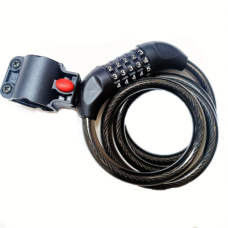 

120cm Bicycle Five-digit Password Steel Cable Lock, Waterproof Anti-theft Cable Lock, Suitable For Bicycles, Kayaks, Motorcycles, Scooters, Paddle Board, Outdoor Equipment, Etc