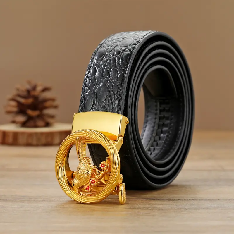 1pc Women Round Buckle Casual Belt For Daily Life