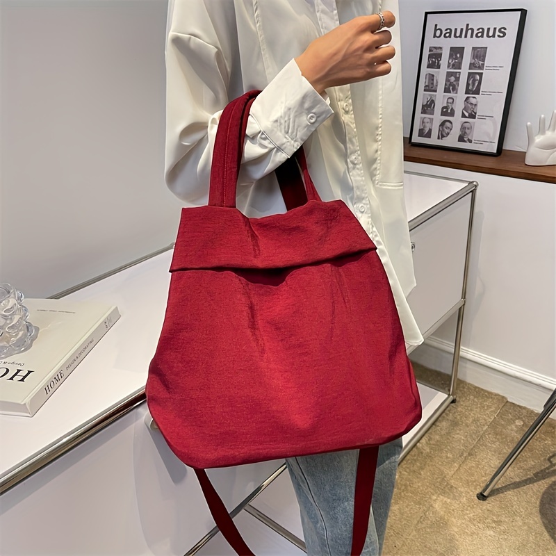 Minimalist Canvas Hobo Bag, Women's Large Capacity Fashion Crossbody Bag  For Travel & School - Temu