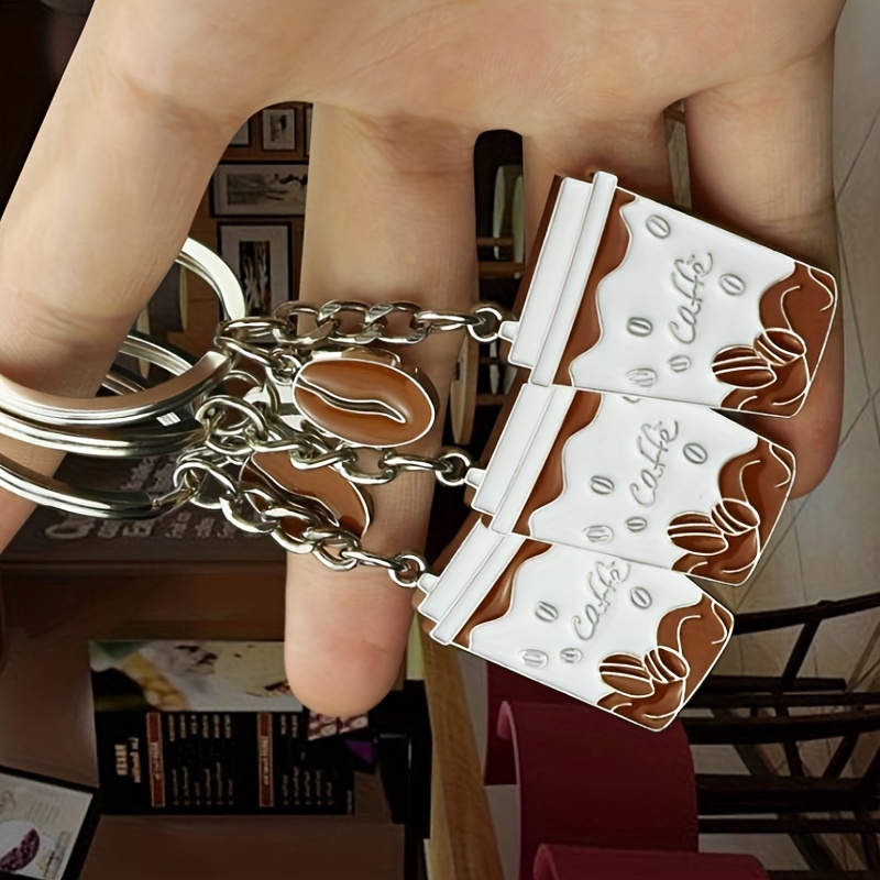 Coffee Cup Shaped Keychain Bag Pendant Birthday Gift