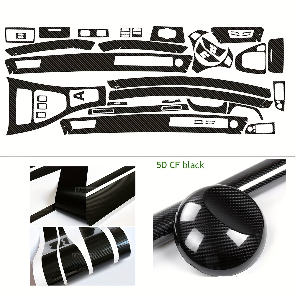 Gloss 5D Carbon Fiber Interior Trim Decal Sticker For BMW 3 Series  2005-2012 E90