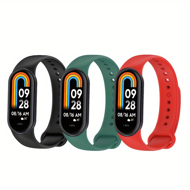 Smart Watch Wristband Silicone Strap for Xiaomi Mi Band 8 Smart Band (Red)  